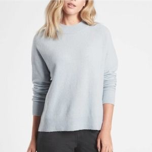 Athleta Hawthorn Light Blue Merino Wool Blend Sweater Size M